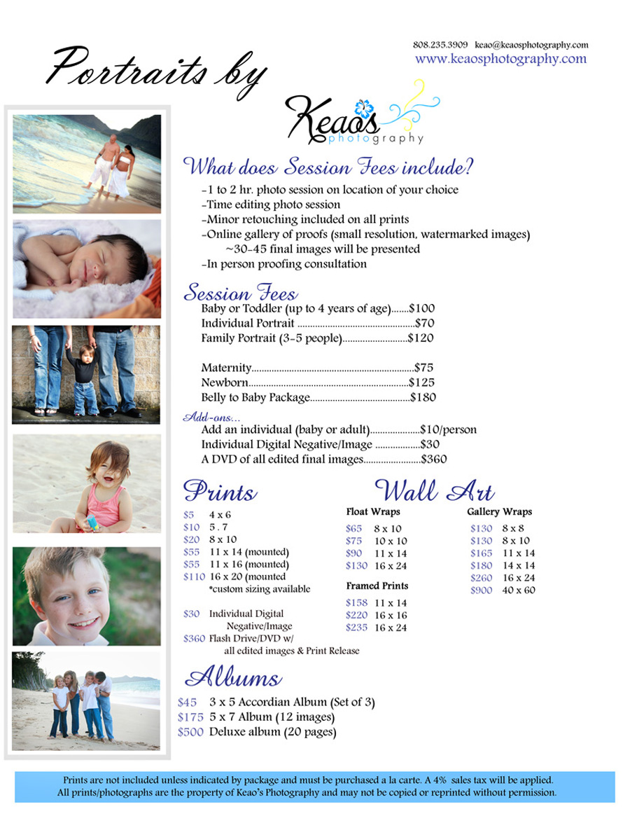 Portrait Pricing