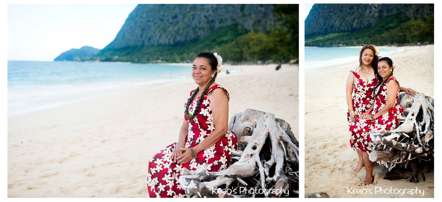 Family Hawaii portrait photography on the beach