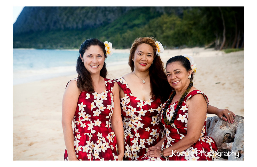 Beautiful ladies Na wahine Hawaiian ladies at Waimanalo Beach Hawaii Photography