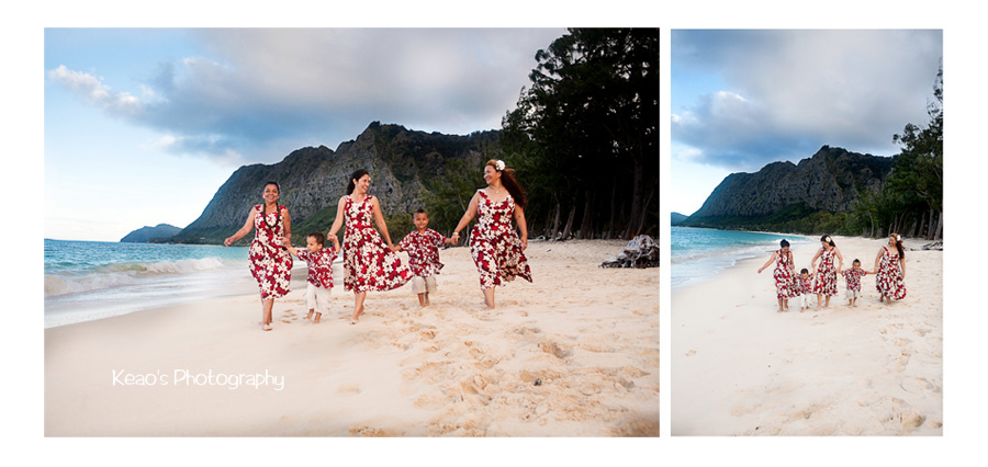 Walk on the beach White sandy beach family photos Hawaii beach photography