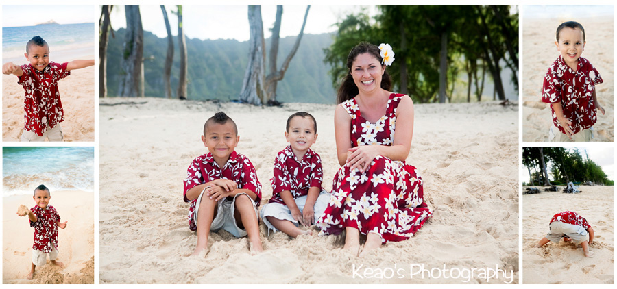 2 Melissa and her boys Waimanalo Family Photos Hawaii Beach photographer