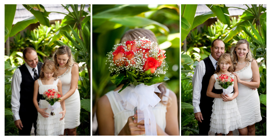 5 bouquet kaneohe flower girl wedding photos