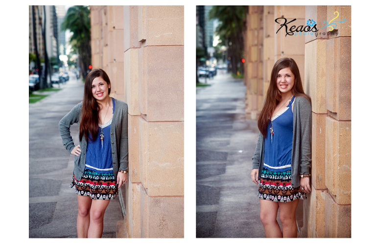 Downtown Honolulu senior picture photos