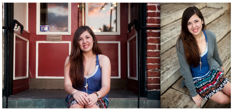 Oahu Senior Portrait sitting by the sunset