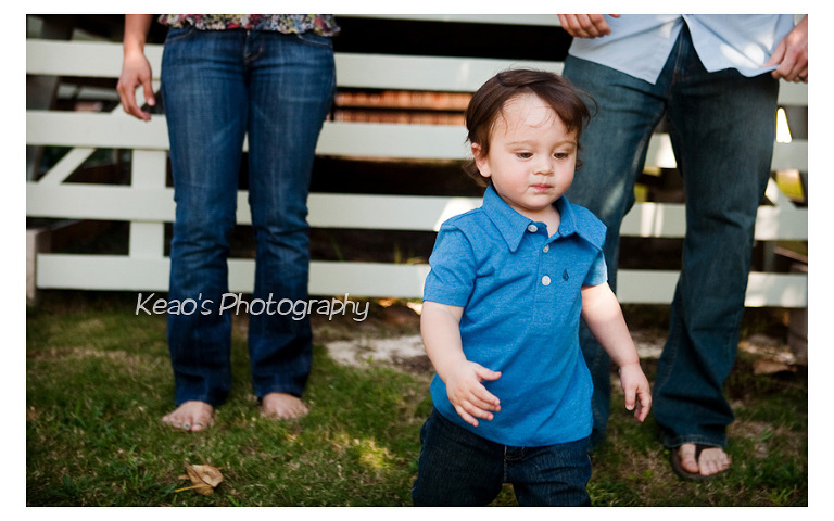 Kailua boy on the run during photo shoot