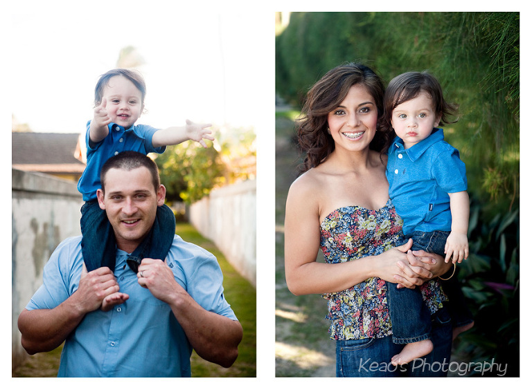 Hawaii mom and dad with their little boy