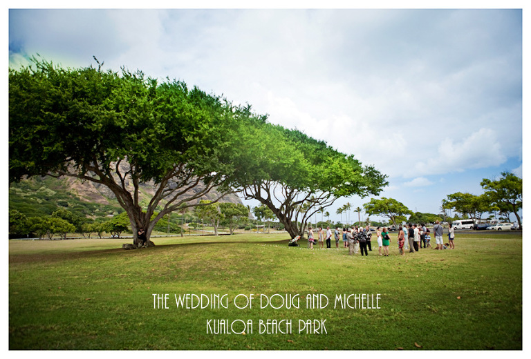 kualoa beach park wedding on Oahu