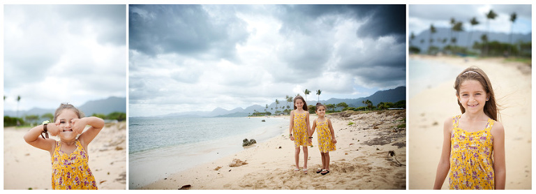 beach photography Kualoa Park flower girls