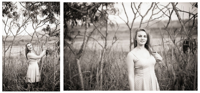 black and white outdoor senior photo on north shore oahu