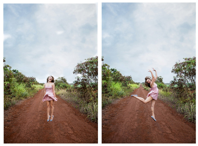 jumping senior photo by hawaii photographer