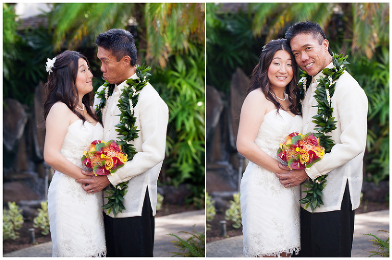 the happy and silly couple just married