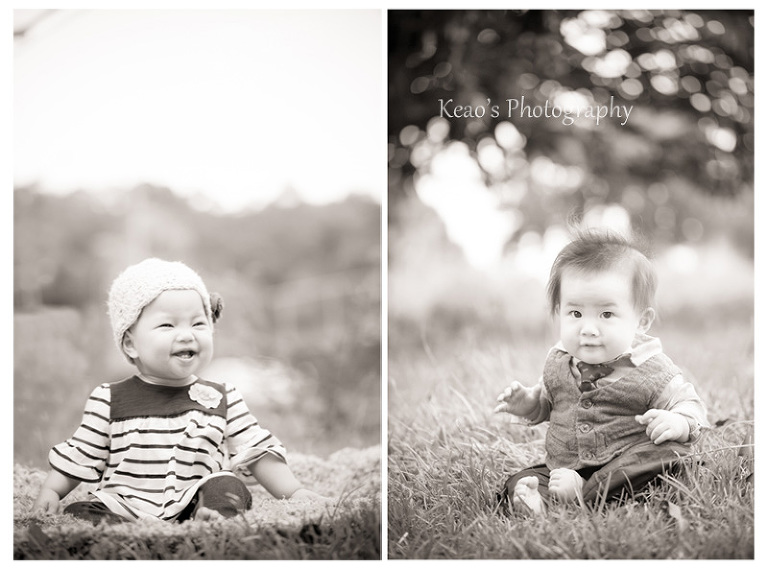 Kaneohe Hawaii family photographer vintage twins at the park