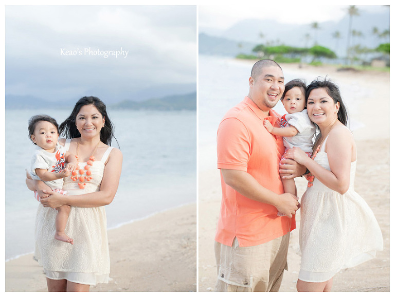 Kualoa Beach family photos on Oahu