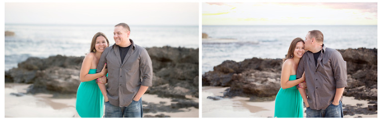 beach engagement photos Ko Olina