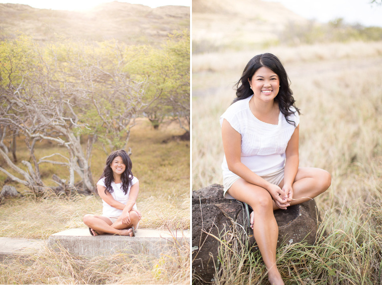 backlit dreamy portrait photo on east shore of Oahu