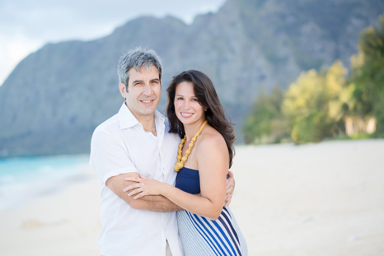 engagement photos at Waimanalo Beach by Oahu Photographer