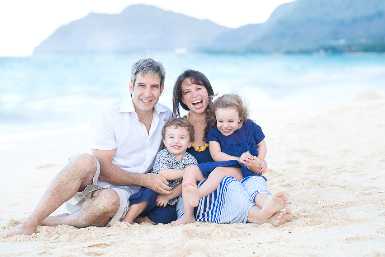 Family Photos at Waimanalo Beach by Oahu Photographer