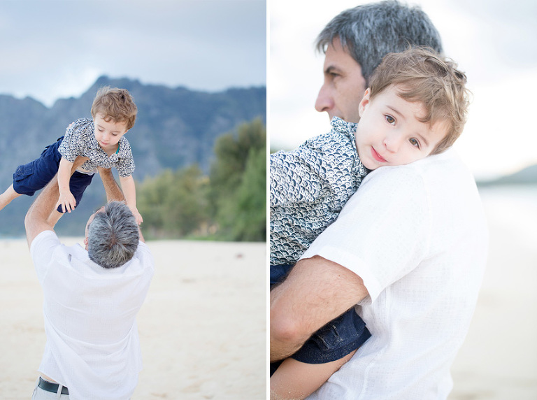 sweet father and son photos by Oahu photographer