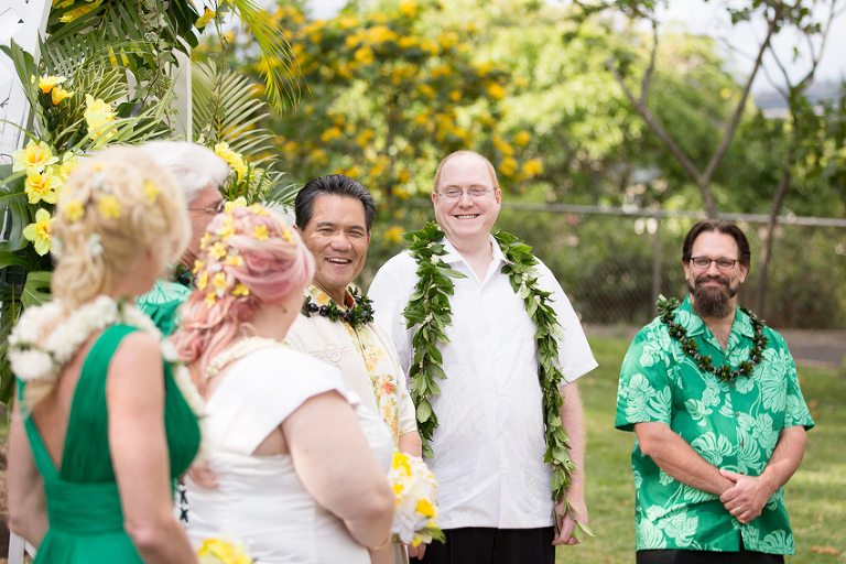 outdoor wedding at Bishop Museum Hawaii