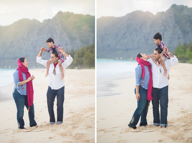 Waimanalo Beach Family Photos on North Shore Oahu Vacation