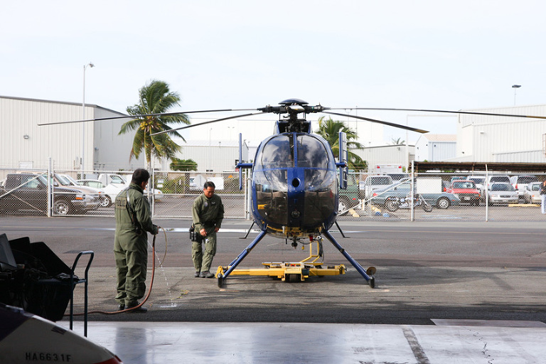 Honolulu Police Department helicopter and pilots
