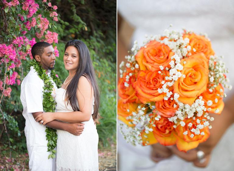 west loch wedding with orange colors