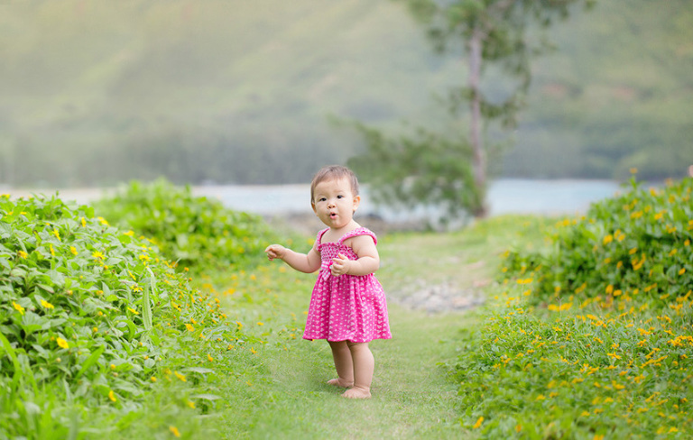 little hawaiian birthday girl