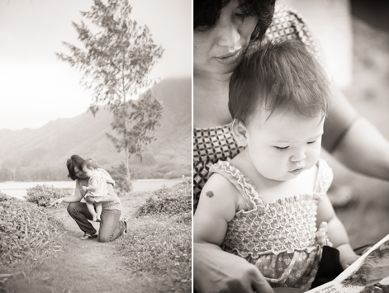 Oahu Family Photographer black and white north shore