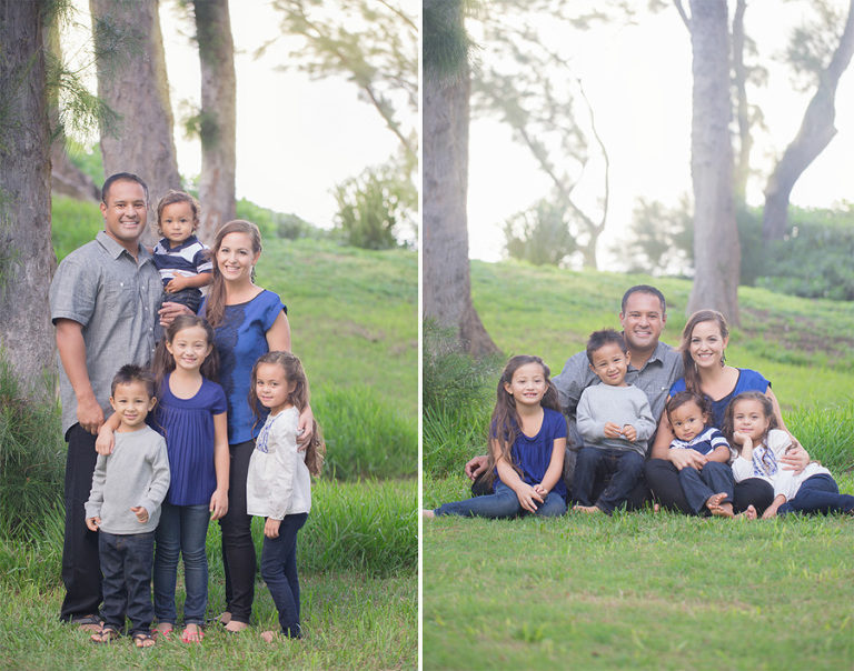 Hawaii beach family photography with 4 kids