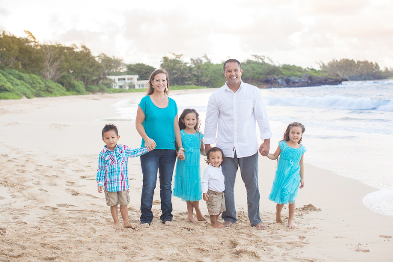 hawaii family on the beach photography
