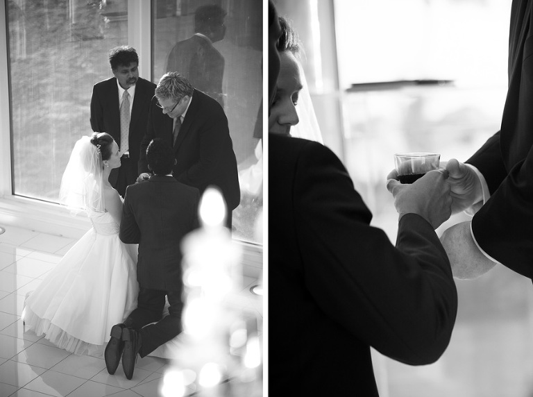 communion in Paradise Cove Crystal Chapel wedding