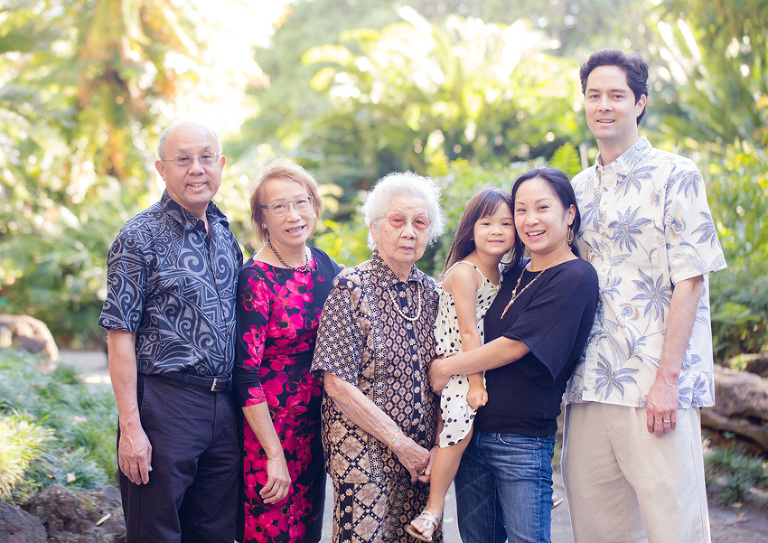 Four generations family photo