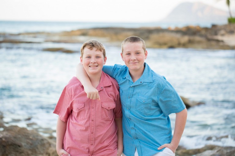 Brothers at the Ko Olina Secret Lagoon