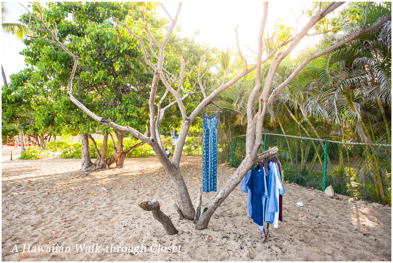 a hawaiian closet at family shoot at ko olina