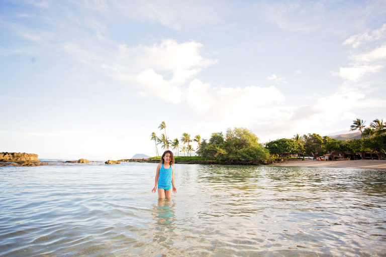 Ko Olina family photos in the water
