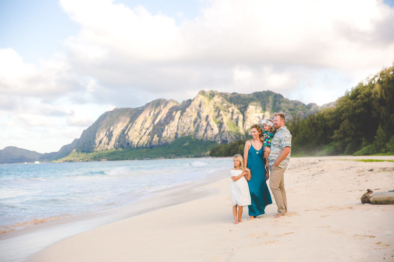 Waimanalo beach family photo