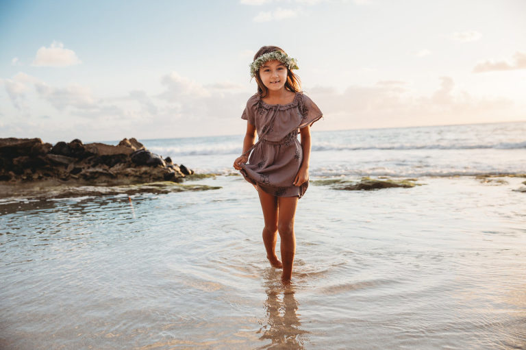 hawaii sunset family photo session